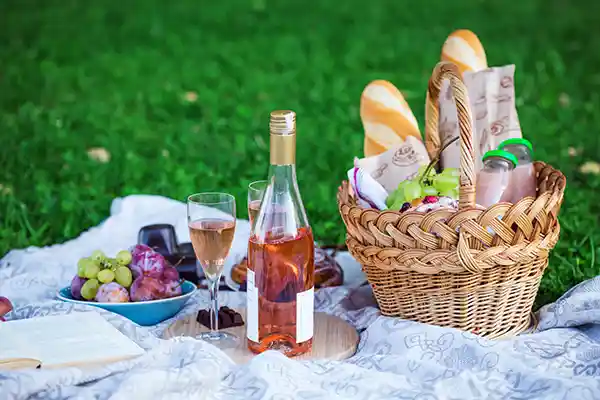 Summer picnic scene